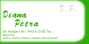 diana petra business card